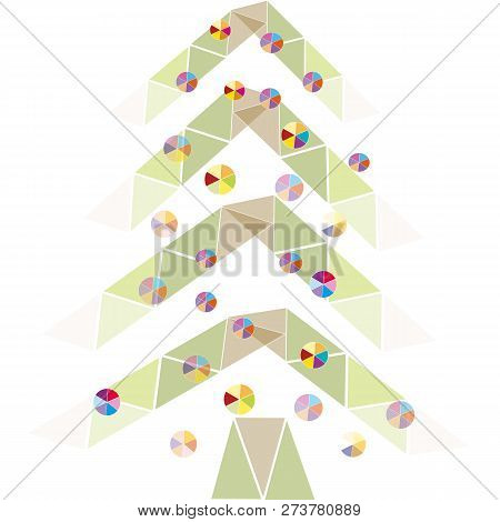 New Year Holiday Geometric Christmas Tree Noun