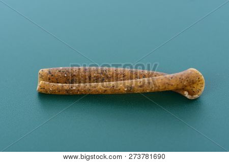 Detail Of A Pasta Casarecce On Green Background