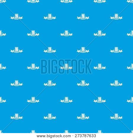 Exterior Emblem Pattern Vector Seamless Blue Repeat For Any Use