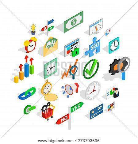 Exchange Icons Set. Isometric Set Of 25 Exchange Vector Icons For Web Isolated On White Background
