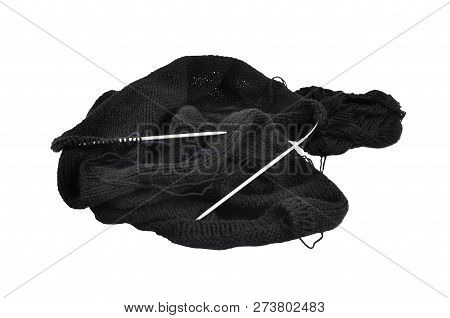 Colorful And Crisp Image Of Knitting On White Background