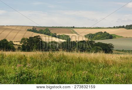 Landscape Of The South Downs At Amberley Near Arundel In West Sussex, England