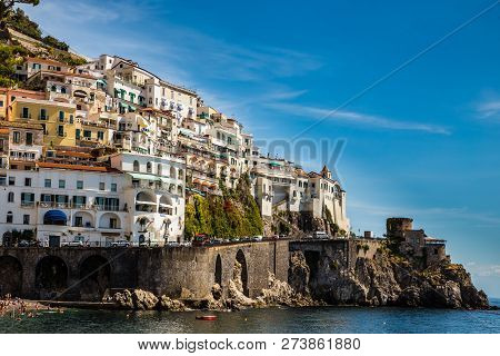 Village On Amalfi Coast - Salerno Province, Campania Region, Italy, Europe
