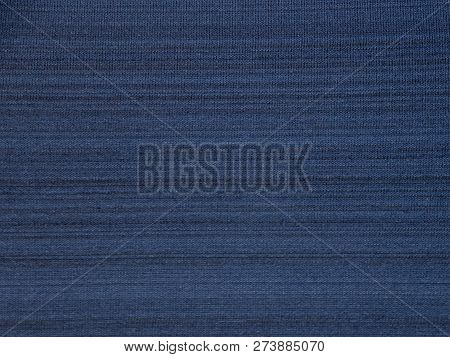 Dark Navy Blue Striped Polyester Activewear Fabric Texture Swatch