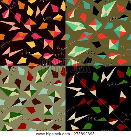 Kite Seamless Pattern For Warp Gift Design