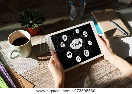 Paas - Platform As A Service. Technology And Internet Concept On Screen.