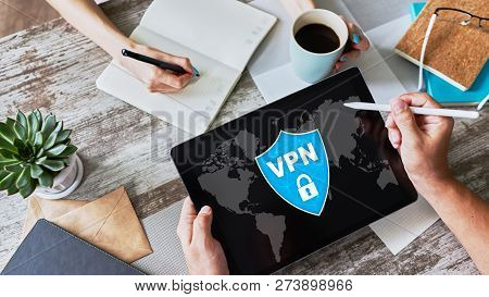 Vpn - Virtual Perivate Network. Internet Conncetion Privacy Concept.