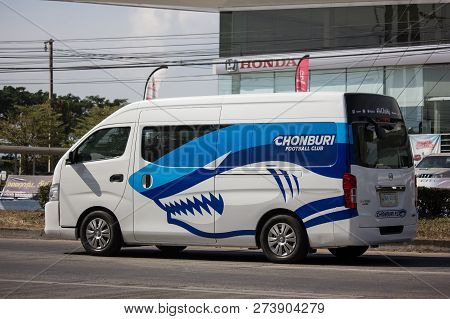 Chiangmai, Thailand - December 3 2018: Private Nissan Urvan Van Car. Photo At Road No.121 About 8 Km