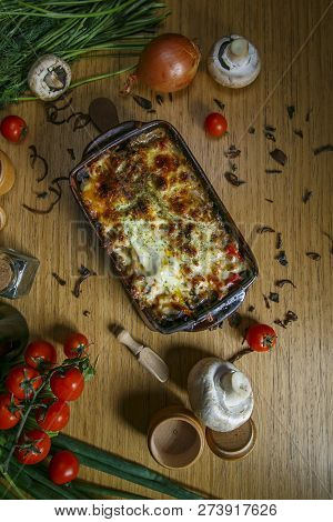Freshly Made, Delicious Meal Of Eggs And Vegetables