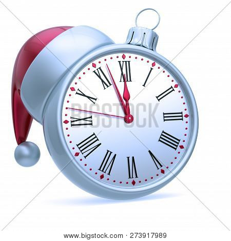 New Year 12 O'clock Time Midnight Hour Clock Face Christmas Ball