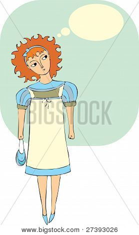 MÃ¤dchen in einem blauen Kleid