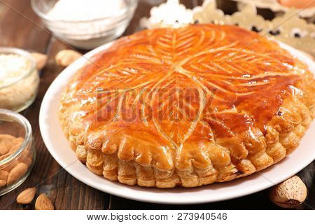 epiphany cake on wood background