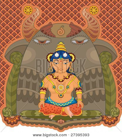 indische GÃ¶ttin in gold Schmuck
