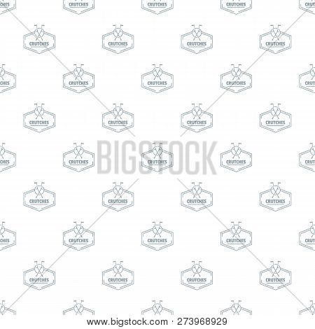 Crutches Pattern Vector Seamless Repeat For Any Web Design
