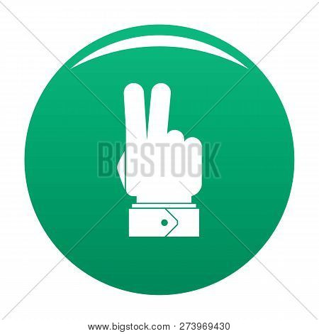Hand Hey Icon. Simple Illustration Of Hand Hey Icon For Any Design Green