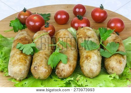The image of fry sousage