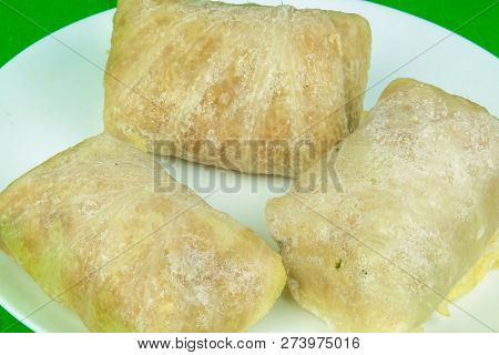 The meat frozen semi-finished stuffed cabbages
