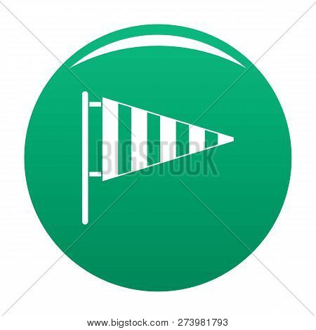 Meteorology Windsock Icon. Simple Illustration Of Meteorology Windsock Icon For Any Design Green