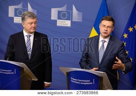 Brussels, Belgium - Dec 13, 2018: European Commission Vice-president For The Euro And Social Dialogu