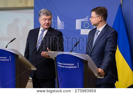 Brussels, Belgium - Dec 13, 2018: European Commission Vice-president For The Euro And Social Dialogu