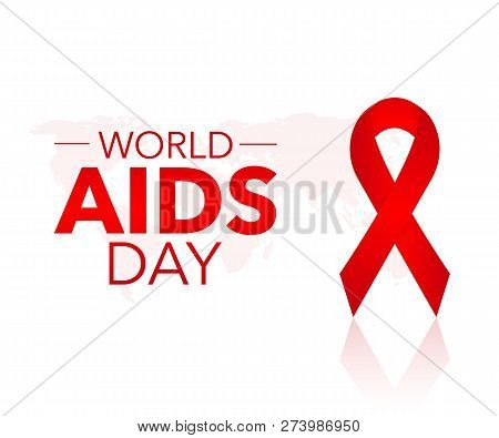 World Aids Day. 1st December World Aids Day Poster. Vector Stock Illustration