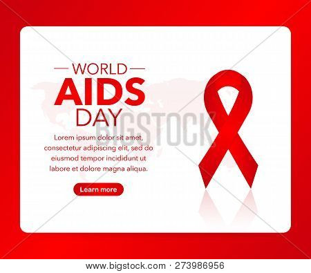 World Aids Day. 1st December World Aids Day Poster. Vector Stock Illustration