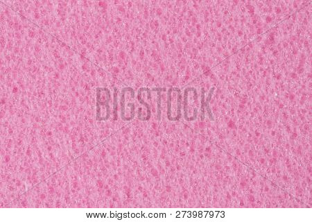 Light Pink Foam Eva Texture With Bright Porous Surface.