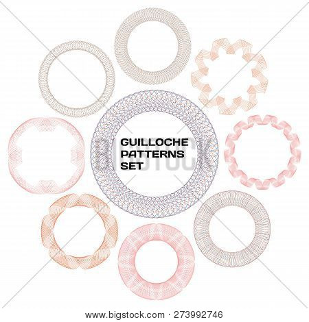 Guilloche Patterns Installed. Vector Illustration For Your Perfect Design