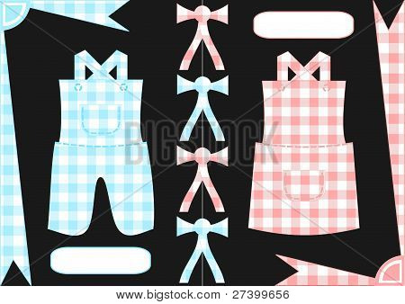 Gingham เด็กและเสื้อผ้าสาว
