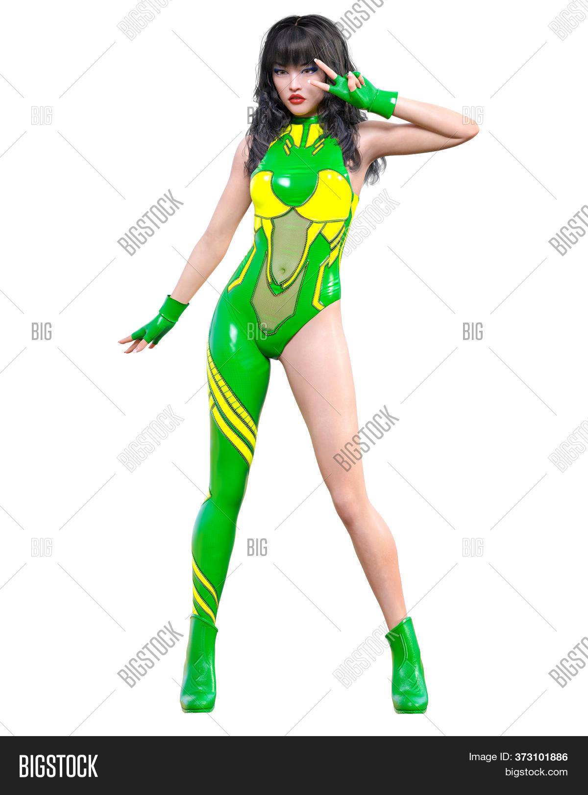 3d Render Sexy Anime Image Photo Free Trial Bigstock