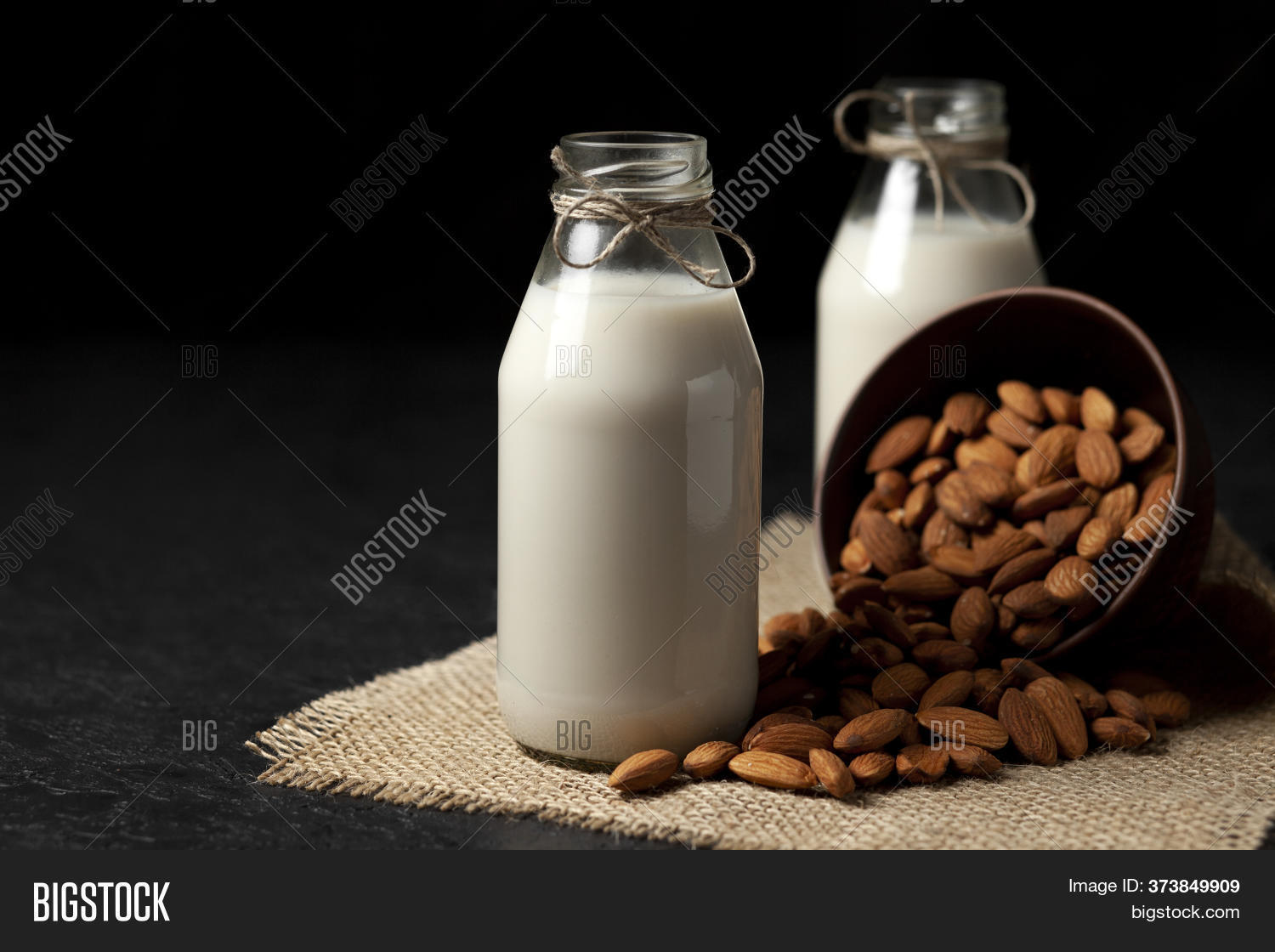 Almond Milk Bottles Image & Photo (Free Trial) Bigstock