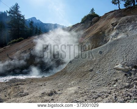 Sulphur Works Boiling Mudpot, Lassen Volcanic National Park, Usa. This Is One Of The Hydrothermal To
