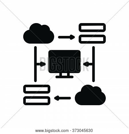 Black Solid Icon For Httpd Server Monitor Website