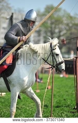 St. Petersburg, Russia - May 27, 2010: Early Medieval Festival  `legends Of The Norwegian Vikings` P
