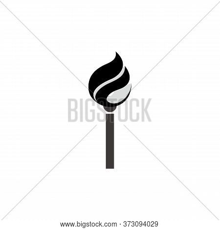 Matches Icons, Lighted Match And Burned Match