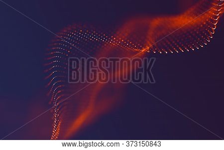 Connection Structure. 
Science Background. Futuristic Polygonal Background. Business. Triangular Bac