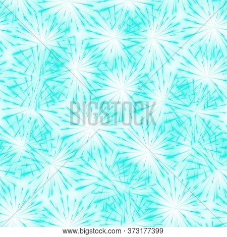 Abstract Springtime Colorful Aqua Menthe Flower Seamless Pattern Background, Dandelion. Seamless Pat