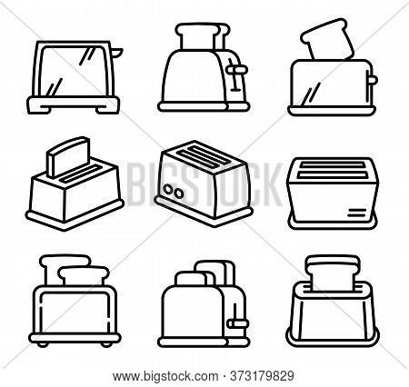 Toaster Icons Set. Vector & Photo (Free Trial) | Bigstock