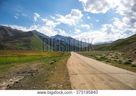 Beautiful Landscape In The Mountains At Summer In Daytime. Mountains At The Sunset Time. Azerbaijan,