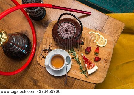 Hookah And Attributes To It Are Shot In The Interior