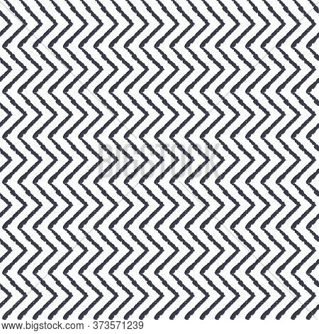 Vector White Black Chevrons Seamless Pattern Print