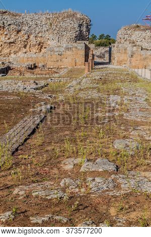 View Of Conimbriga Roman Ruins In Portugal