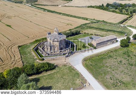 Santa Maria De Eunate Is An Ancient Octagonal Templar Church On The Road To Santiago Spain