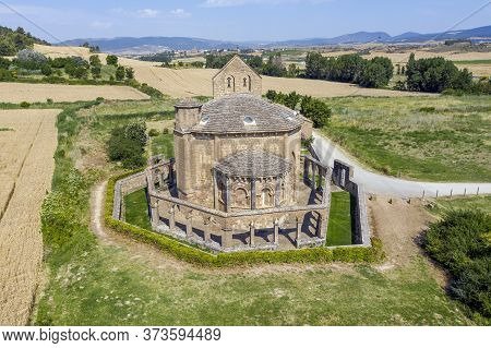 Santa Maria De Eunate Is An Ancient Octagonal Templar Church On The Road To Santiago Spain