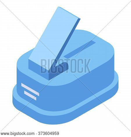 Clip Hole Puncher Icon. Isometric Of Clip Hole Puncher Vector Icon For Web Design Isolated On White 