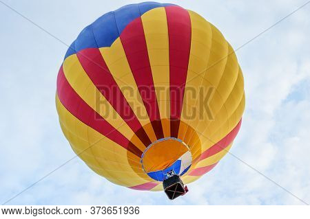 Colorful Balloon In The Sky On The European Festival Balloon In Igualada, Spain.