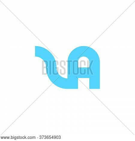 Abstract Letter 2a Simple Geometric Line Logo Vector