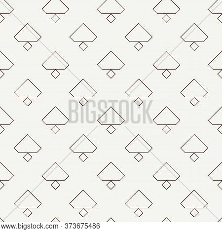 Geometric Seamless Pattern. Minimal Suface Print. Bell Motif Ornament. Simple Geo Background. Orname