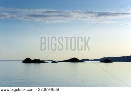 Peaceful View With Still Water Of Loch Nan Uamh, Near Lochailort, In Western Scotland
