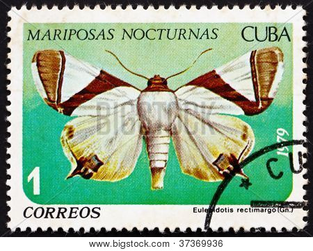 Frimærke Cuba 1979 Eulepidotis Rectimargo, sommerfugl